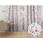 Biante Dekorační závěs Leona LN-163 Podzimní větvičky na bílém 130x200 cm – Hledejceny.cz