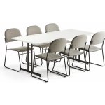 AJ Produkty 1x stůl Emily + 6x židle Dawson – Sleviste.cz