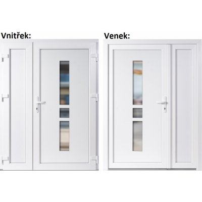 Soft Dvoukřídlé vchodové Megan+Panel Plný Bílá/bílá pravé 130 x 200 cm – Hledejceny.cz