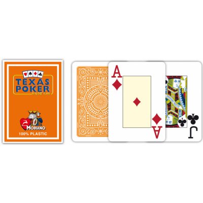 Modiano Texas Poker Size 2 Jumbo Index Profi plastové oranžová – Zboží Dáma