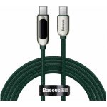 Baseus CATSK -C06 USB - typ C - displej C - USB - typ C 100W (20V / 5A) napájení, 2m, zelený – Zbozi.Blesk.cz