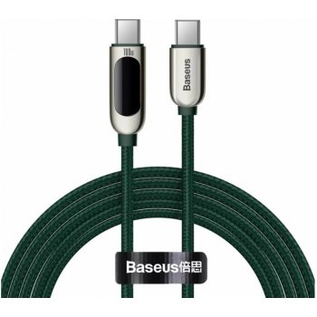 Baseus CATSK -C06 USB - typ C - displej C - USB - typ C 100W (20V / 5A) napájení, 2m, zelený