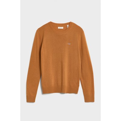 Gant Shield Lambswool C-neck hnědá – Zboží Dáma