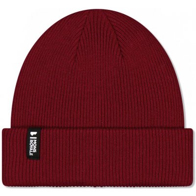 Mons Royale CHUNKY LOGGER MERINO BEANIE Vínová Černá – Hledejceny.cz