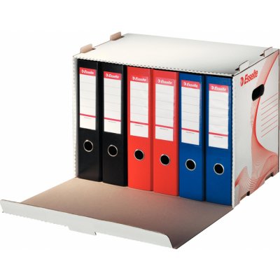 Esselte Archivační krabice na pořadače - stohovatelná, 52,5 x 33,8 x 30,6 cm, bílá – Zbozi.Blesk.cz