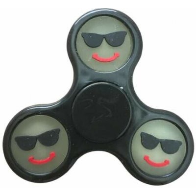 Antistresový Fidget Spinner Emoji černý brýle – Sleviste.cz