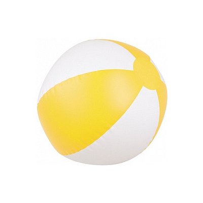 Ráj Deštníků Nafukovací plážový míč BÍLO ŽLUTÝ – Zboží Mobilmania