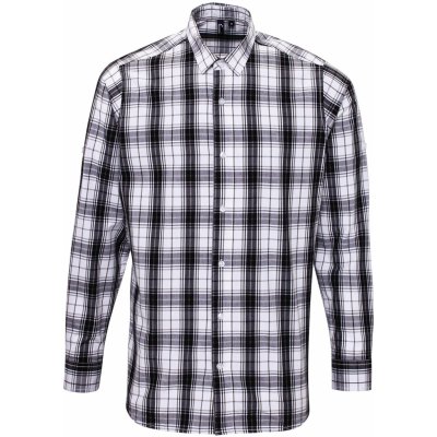 Premier Workwear pánská bavlněná košile s dlouhým rukávem PR254 black
