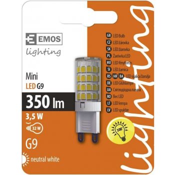 Emos LED žárovka Classic JC A++ 3,5W G9 Neutrální bílá