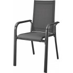 Livarno Home Stohovatelná hliníková židle Houston, černá/antracitová – Zboží Mobilmania