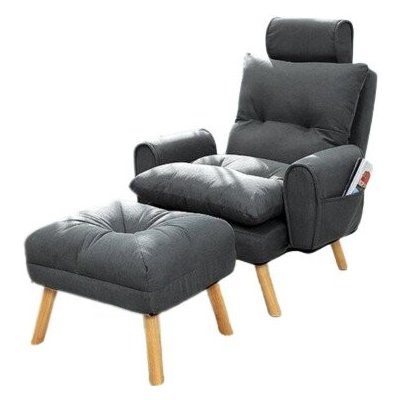 Trendie Boris tmavě šedé s taburetem – Zboží Mobilmania