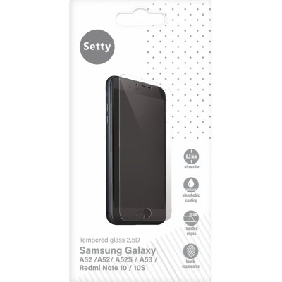 SETTY tvrzené sklo 2,5 D pro Samsung Galaxy A52 4G/A52 5G/A52S 5G/A53 5G/Redmi GSM171629 – Zboží Mobilmania