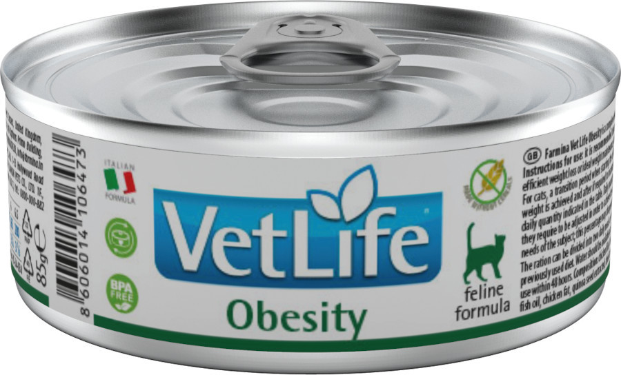 Vet Life Natural Cat Obesity 6 x 85 g