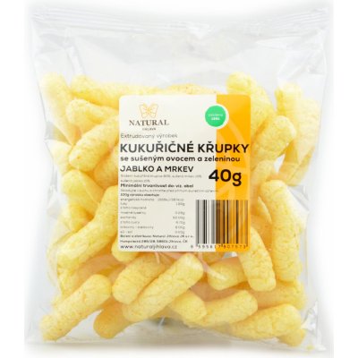 Natural Jihlava Křupky kukuřičné jablko a mrkev Natural 40 g – Zboží Dáma