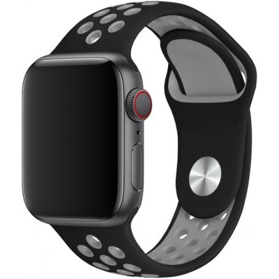 AW Sportovní řemínek na Apple Watch - Černo-šedý Šířka uchycení řemínku: 38/40/41mm, Délka řemínku: Dámský - S/M (12 - 18cm) Černo-šedý IR-AWSPRT38 – Zboží Mobilmania