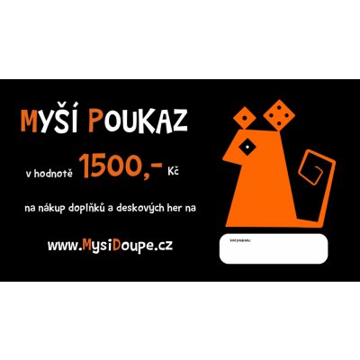 Elektronický dárkový poukaz Mysidoupe.cz na nákup v hodnotě 1500kč