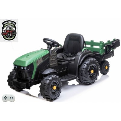 Daimex elektrický farmářský traktor s vlekem zelená
