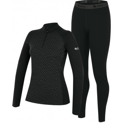 Zulu Merino 240 Zip Long černá – Zboží Dáma