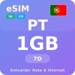 Portugalsko Mobilní datový plán - 1GB 7 dní (Travel eSIM) – Zboží Mobilmania