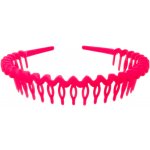 Čelenka s hřebínkem ve fosforových barvách růžová – Sleviste.cz