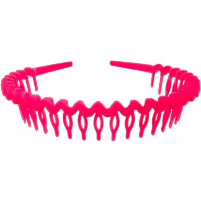 Čelenka s hřebínkem ve fosforových barvách růžová – Sleviste.cz