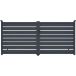 Brána G21 Reno 350x158 cm dvoukřídlá, antracitová – Sleviste.cz