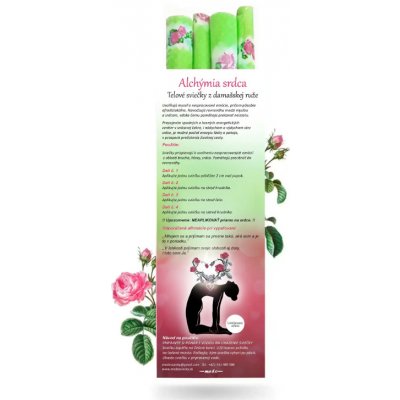 Medosviecky TĚLOVÉ SVÍČKY ALCHYMIE SRDCE 4 ks – Zboží Dáma