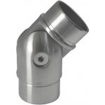 Nerezová nastavitelná spojka s kloubem (0°-90°) pro spojení dvou trubek ⌀42,4x2mm, AISI304, abrazivní – Zboží Mobilmania