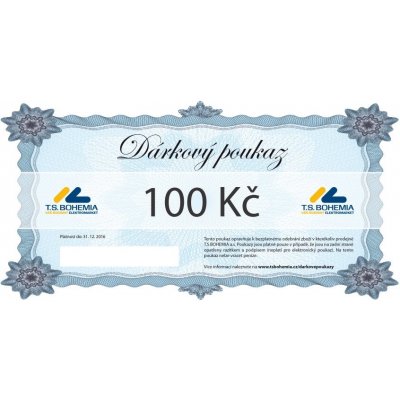Dárkový poukaz T.S.BOHEMIA 100 Kč TSB0100 – Hledejceny.cz