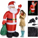 Goleto Nafukovací Santa Claus s LED osvětlením 195 cm – Hledejceny.cz