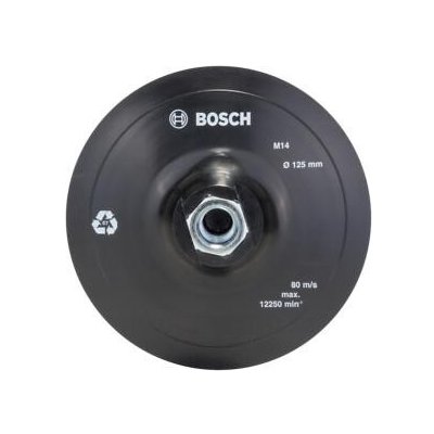 Bosch Pryžová brusná deska pro úhlové brusky, suchý zip, 125 mm - 2609256272