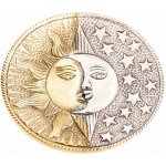 Nefertitis Kovový talířek – stojánek pro vonné tyčinky Slunce a Měsíc NF57868 - cca 11,5 cm – Zboží Mobilmania