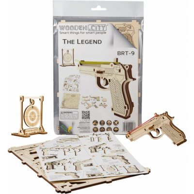 WOODEN CITY 3D puzzle Pistole Legend BRT 9, 31 ks – Hledejceny.cz