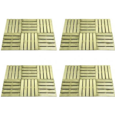 Petrashop terasové dlaždice 50 x 50 cm dřevo zelené 24 ks – Zboží Mobilmania