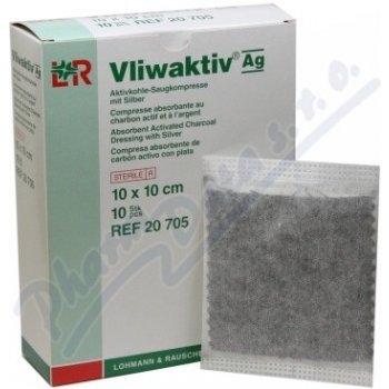 Vliwaktiv Ag Komprese 10 x 10cm sterilní 10 ks