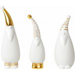 räder Vánoční dekorace Santa – set 3 ks, bílá barva, porcelán – Hledejceny.cz
