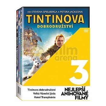 NEJLEPŠÍ ANIMOVANÉ FILMY: Velká Vánoční jízda, Tintinova dobrodružství, Hotel Transylvanie DVD