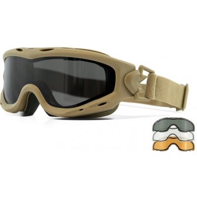 Brýle Wiley X taktické Spear Dual Lens sada 3 skla Tan rám – Zboží Dáma