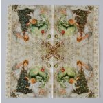 Ubrousek na decoupage Zima a Vánoce Andílci – Sleviste.cz