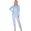 Dámské vzorované pyžamo 636/31 Regina modrá světlá