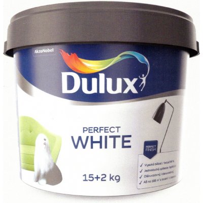 Dulux Perfect White 15 + 2 kg bílá – Zboží Mobilmania