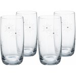 Kondela TEMPO-KONDELA SNOWFLAKE DRINK sklenice na vodu s krystaly 4 x 460 ml – Zboží Mobilmania