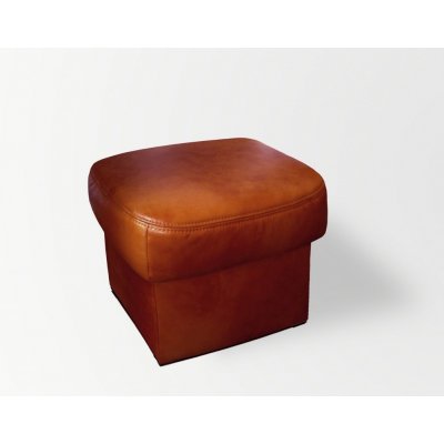 ASKONT Bologna Kožený taburet Anthrazit Bez úložného prostoru – Zboží Dáma