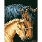 Norimpex Diamantové malování Klisna s hříbětem 30 x 40 cm – Zboží Mobilmania