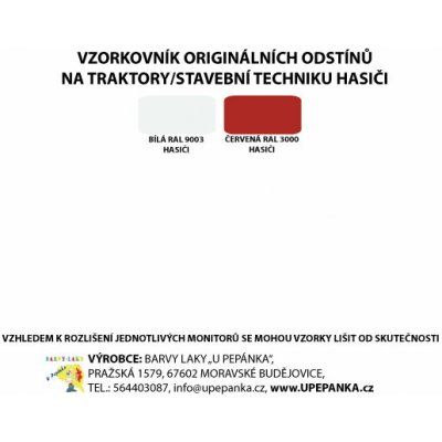 U PEPÁNKA s.r.o. BARVY NA TRAKTORY HASIČI Originální odstín ČERVENÁ RAL 3000 lesk 2-K Polyuretan, SET s tužidlem Velikost: 12,5kg SET s tužidlem – Hledejceny.cz
