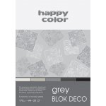 barevné papíry Blok Happy Color Deco Grey A4 – Zbozi.Blesk.cz