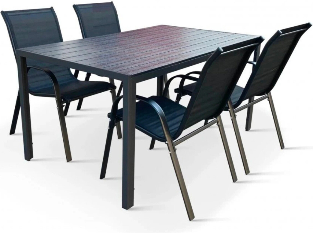 Vikio Venkovní zahradní set 140x80 pro 4 osoby DK302 antracit