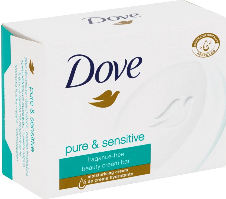 Dove Pure & Sensitive hypoalergenní toaletní mýdlo 100 g od 26 Kč -  Heureka.cz