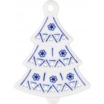 Cibulák Vánoční ozdoba stromeček prolamovaný 8,5 cm originální cibulákový porcelán Dubí cibulový vz 10597 – Zboží Mobilmania