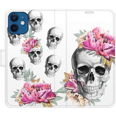 Pouzdro iSaprio Flip s kapsičkami na karty - Crazy Skull Apple iPhone 12 mini – Zbozi.Blesk.cz
